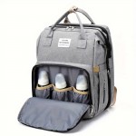 Personalized Embroidery Diaper Bag for Women, Large Capacity Mommy Backpack with Portable Foldable Design, Lightweight Travel Bag with Stroller Straps, Custom Name for Maternity, Hospital, Vacation, Outing